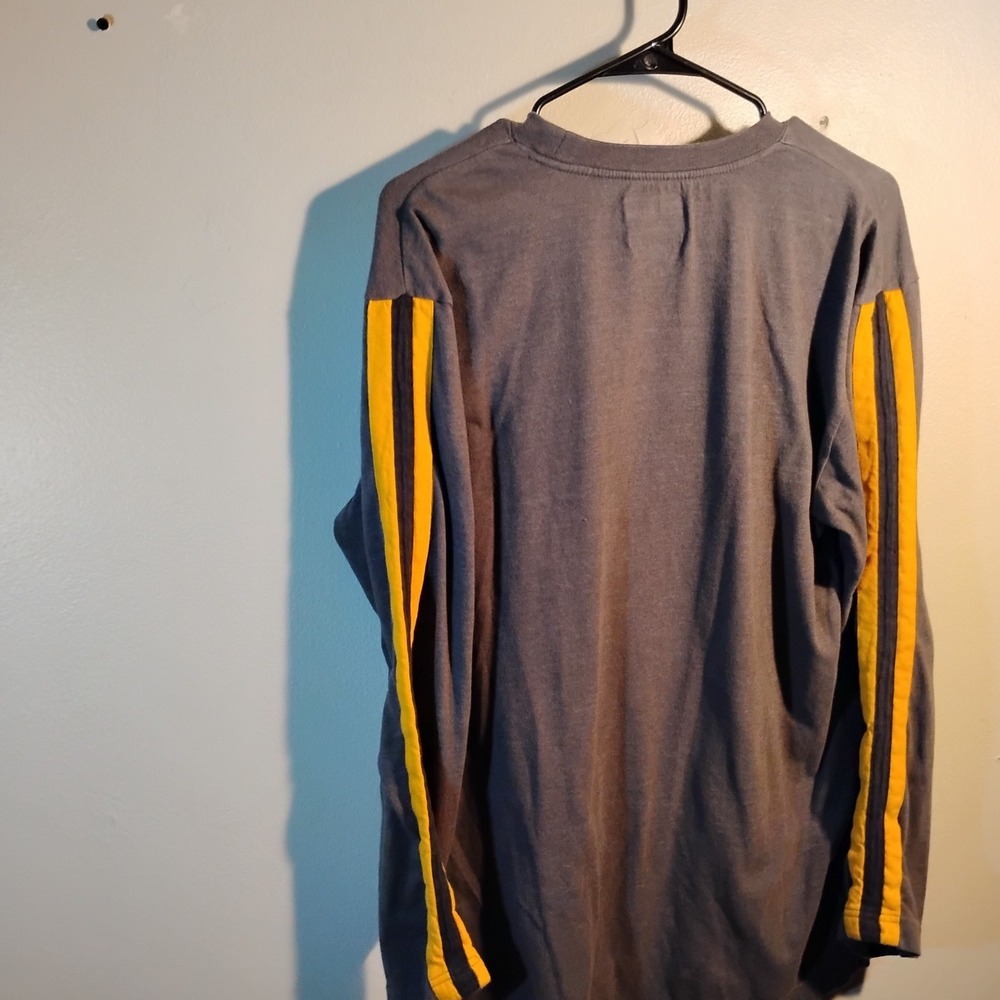 Pittsburgh Steelers NFL Apparel Long Sleeve Logo Sewn Stripe Sleeves Mens Large - Picture 16 of 16